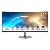MSI PRO MP341CQ 34? VA Ultrawide Curved Pro Monitor (1500R, 3440x1440, 1ms, 100Hz)
